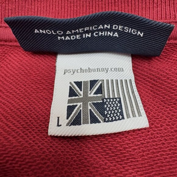 Psycho Bunny Rio Red Gresham Bunny Logo French Terry Sweatshirt Women’s XXL - Picture 7 of 10